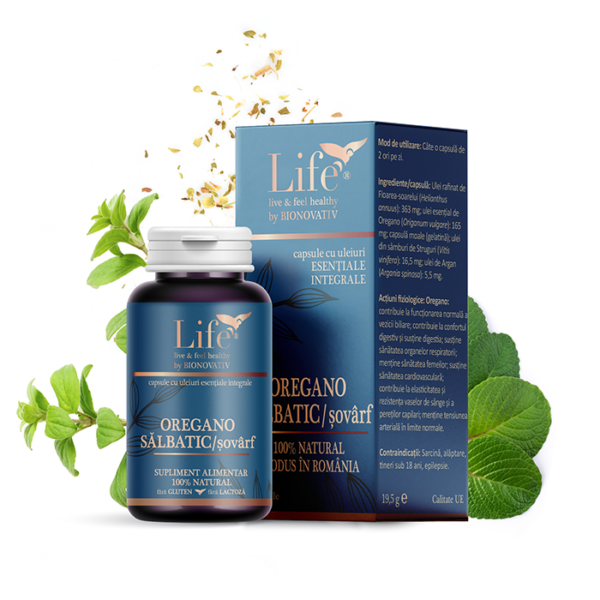 OREGANO SĂLBATIC/ȘOVÂRF - capsule - antibacterian puternic - Life Bio